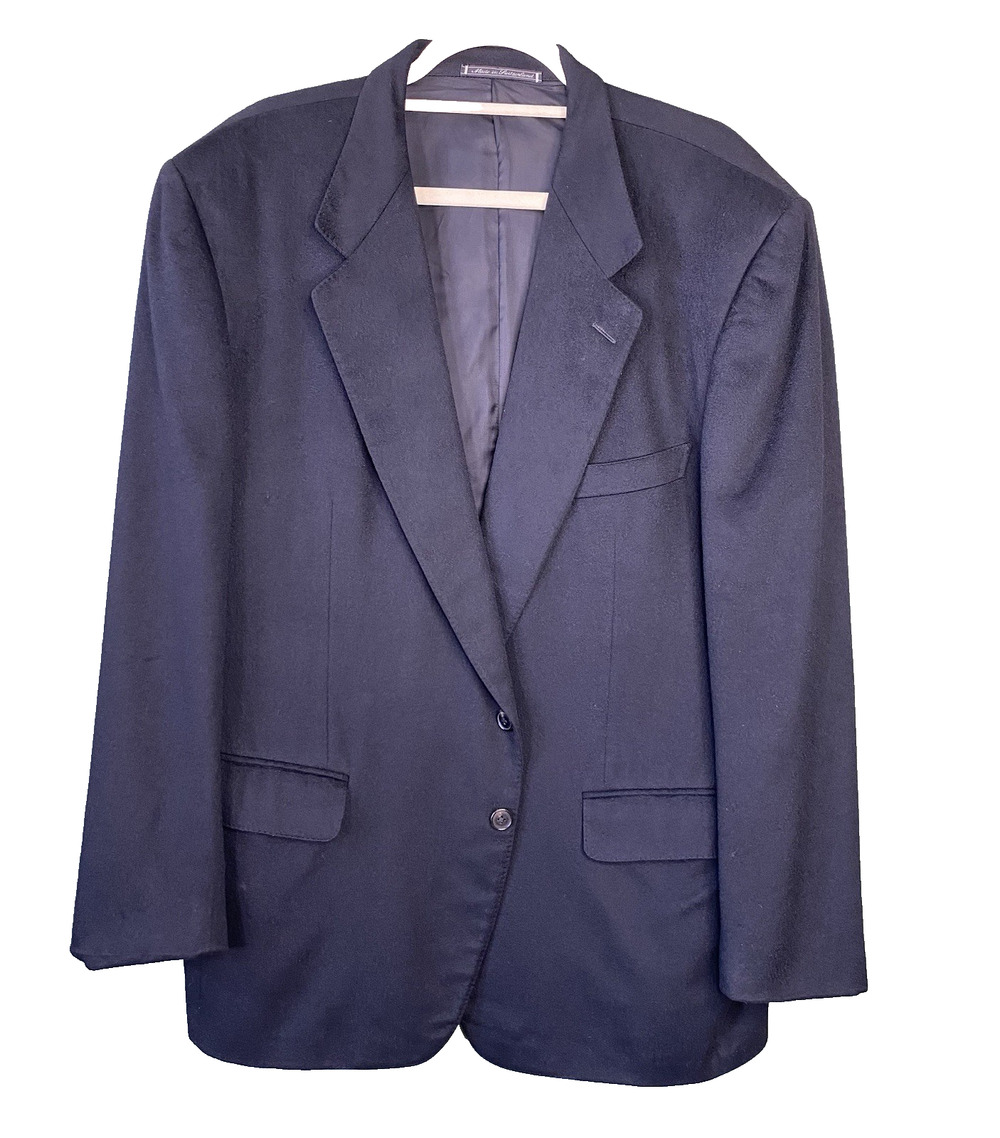 Ermenegildo Zegna Blazer Mens Size 48? Pure Cashmere Black Designer Sportscoat